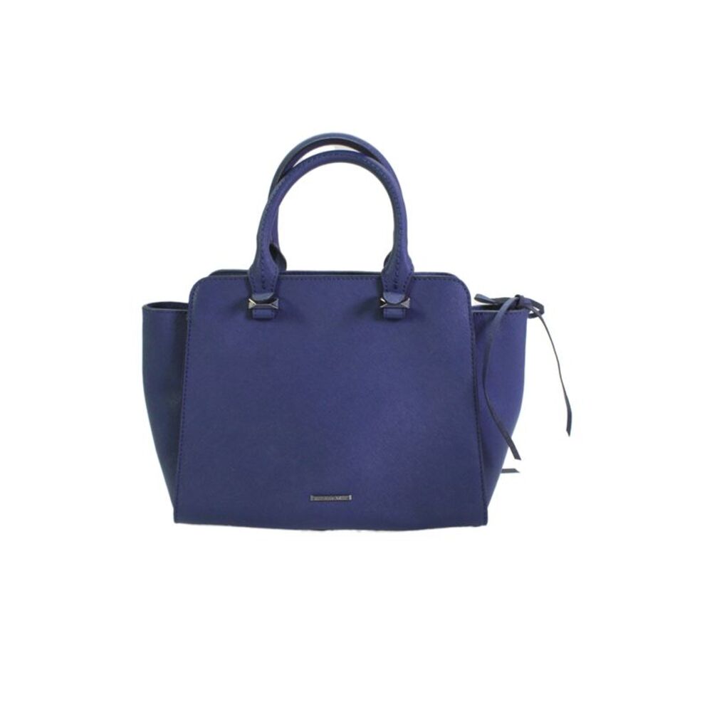 Rebecca Minkoff Womens Leather Top Handle Small Satchel Handbag Blue